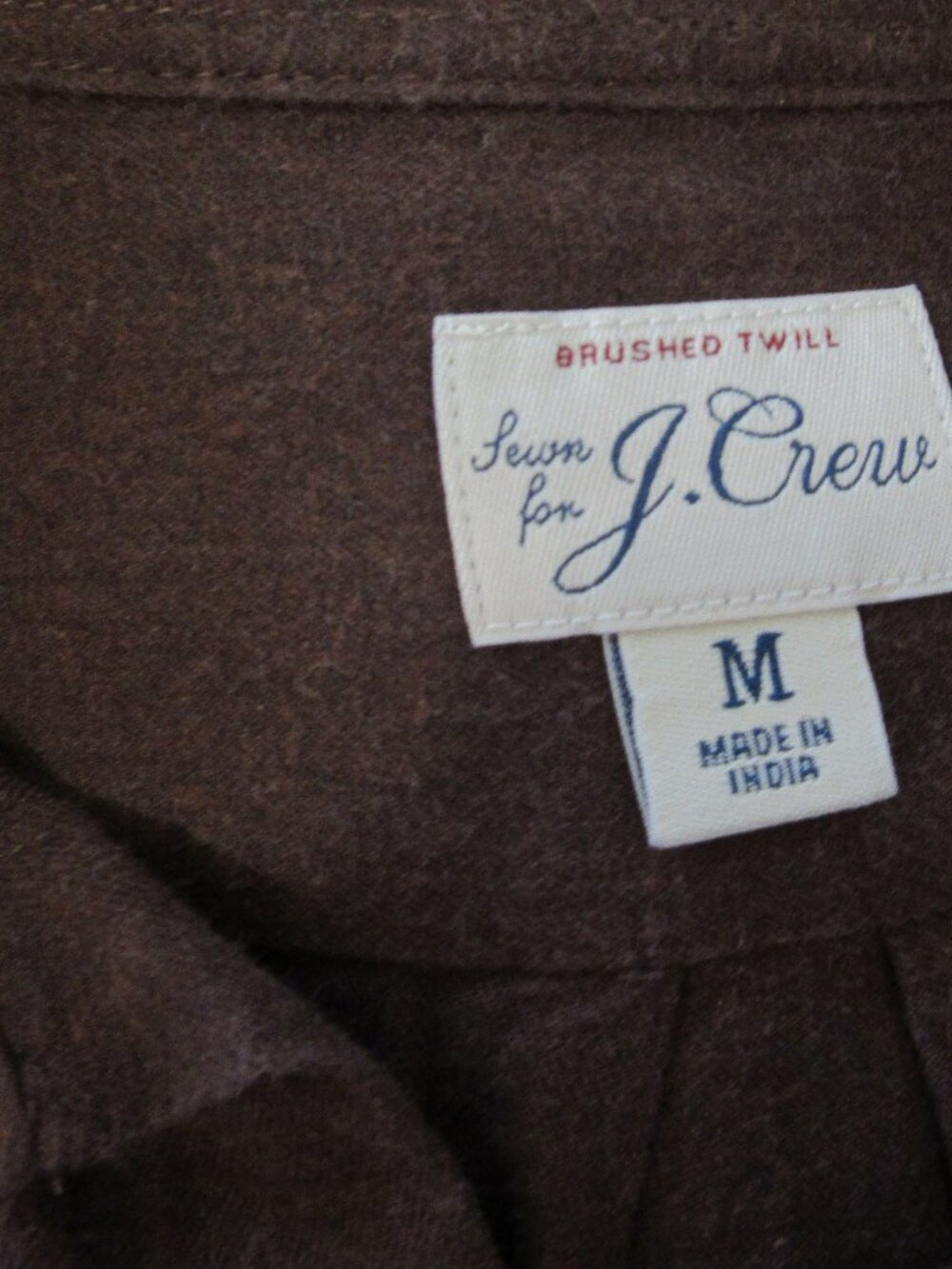 J. Crew Brown M Slim Untucked Button Down Collar Brushed Twill Shirt - Picture 3 of 4